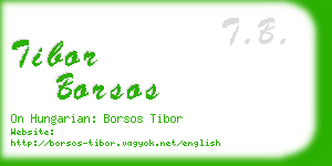 tibor borsos business card